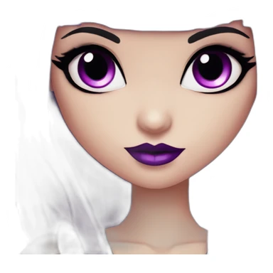 Elissabat-vampire-monsterhigh-goth-lightpinkskin-romantic-bangs-hair-purple-black sticker