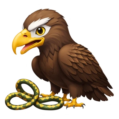 Una águila con una serpiente  sticker