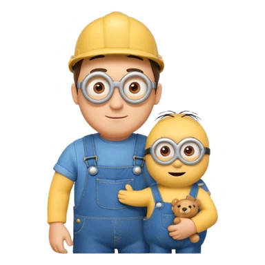 Minions Bob standing with his teddy sticker