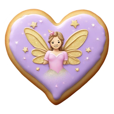 Fairy cookie heart sticker