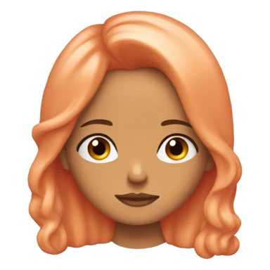 peach colour girl thinking about her peach colour boyfriend  sticker