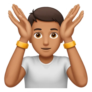 manos chocando con la parte delantera de las muñecas sticker