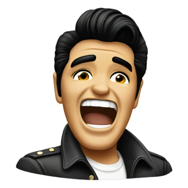 Elvis Presley laughing and crying  sticker