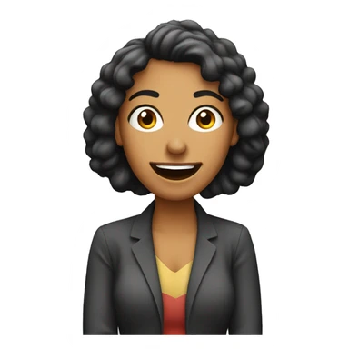 Italian millennial woman doing stand up comedy and being funny sticker