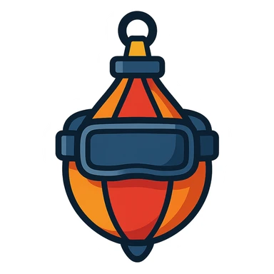 speed bag with VR headbands and headrests sticker