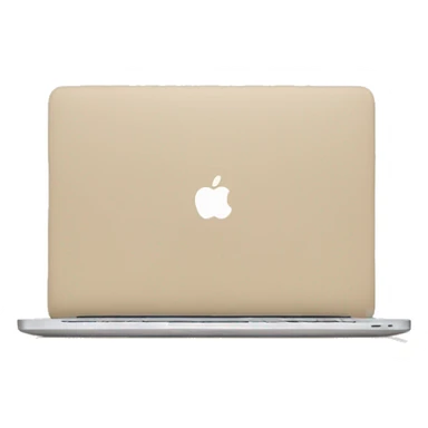 Aesthetic apple laptop in beige color that looks chic and elegant but cozy at the same time sticker
