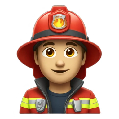 pompier et feu sticker