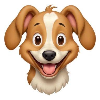 man-dog hybrid resembling Goofy from Disney, laughing sticker