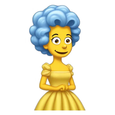 Marge simson with a gala dress for  sticker