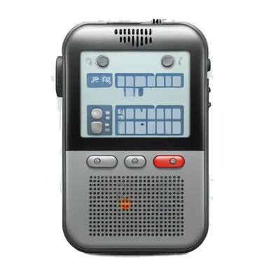 voice recorder memo device with screen an two buttons sticker