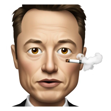 Elon musk smoking sticker