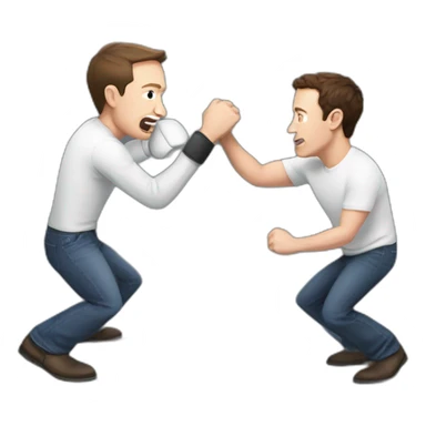 Fight Elon musk vs Mark Zuckerberg sticker