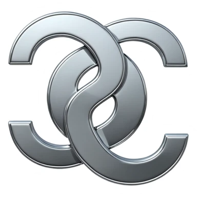 A double dollar sign emoji made of polished silver chrome, smooth metallic surface, glossy reflections, luxury swag vibe, minimal iOS emoji style, centered on white background sticker