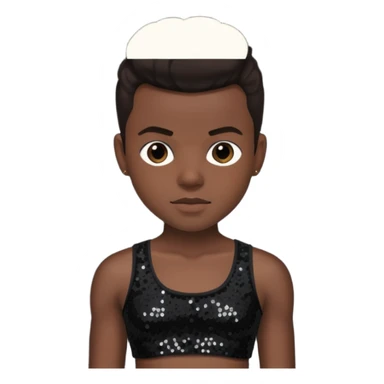 Jordan Knight from NKOTB with dark brown hair, black sequin crop top sticker