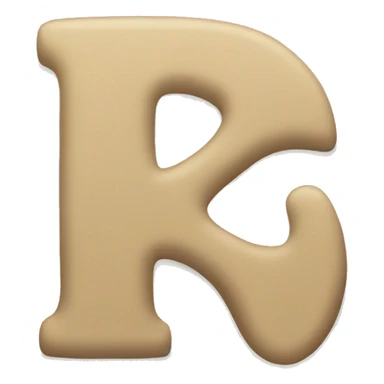 Beige letter sticker