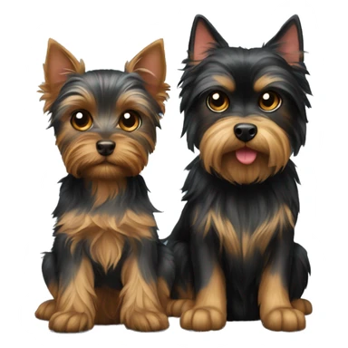 Yorkshire terrier dog and Bombay cat sticker