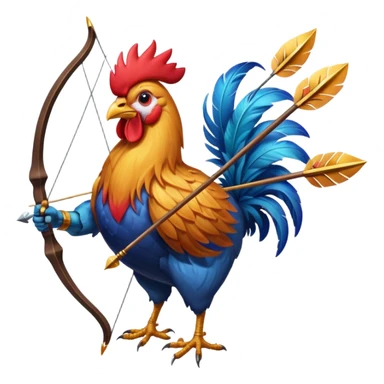 rooster archer sticker