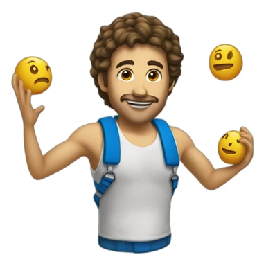 une wii avec des bras et des jembe sticker