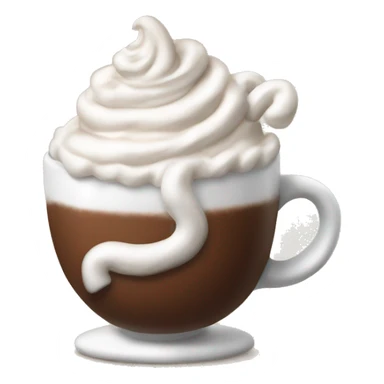 Hot coco with whip cream  sticker