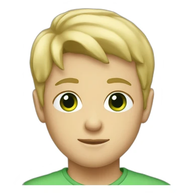 Green eyed blonde boy In a shirt sticker