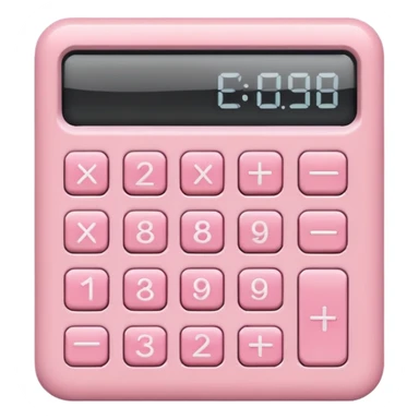 Pale Pink Calculator sticker