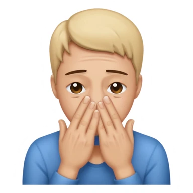 crying and covering face sticker