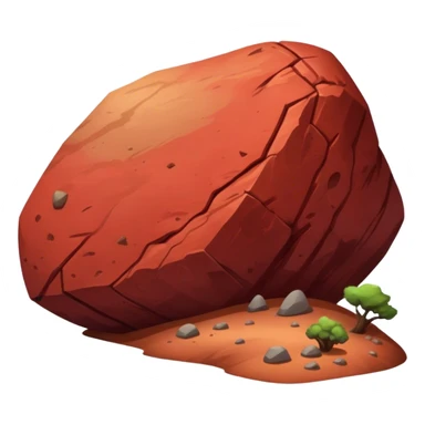 a boulder rolling down a martian hill sticker