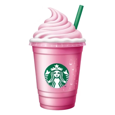 starbucks cup pink drink with cold foam sticker