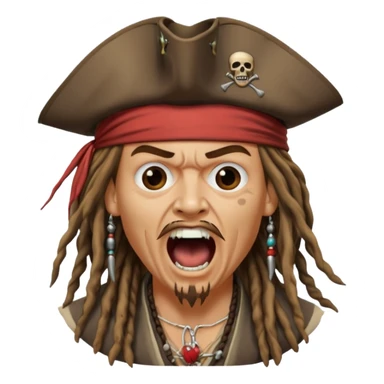 jack sparrow screaming sticker