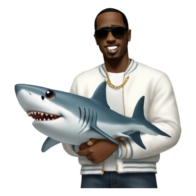 p.diddy with shark sticker