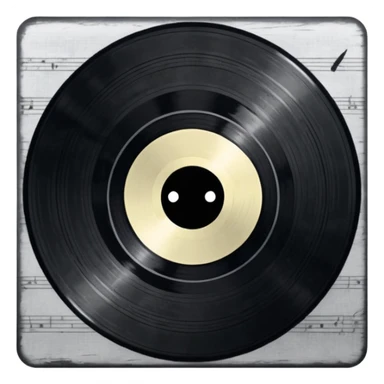 vinyl record with emo style sticker