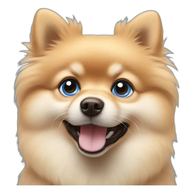 Pomeranian whit blue eyes sticker