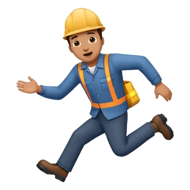 engineer tripping over sticker