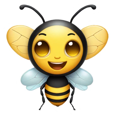cute blushing happy wasp sticker