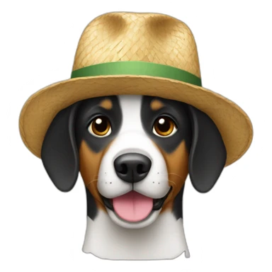 dog wearing and jamican hat sticker