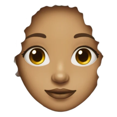 light skin girl long afro hair nose piercing sticker