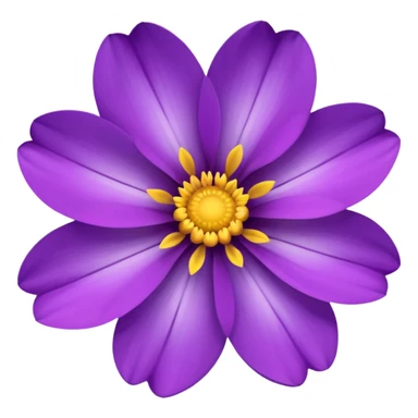Purple flower with yellow center  sticker