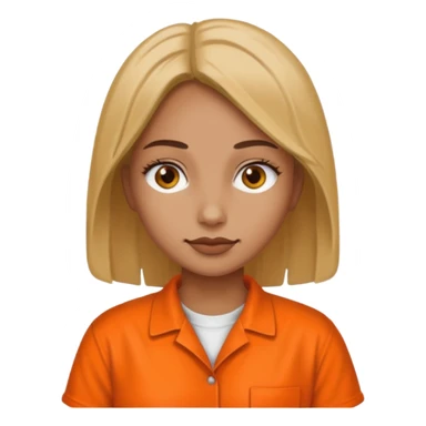 prisoner woman in orange clothing sticker