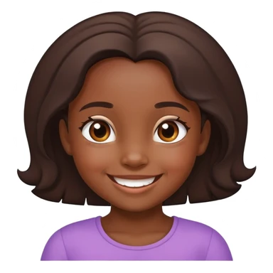 happy girl with dark-skinned little cute girl  sticker