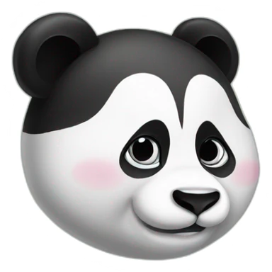 panda kiss sticker