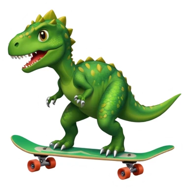 Dinosaur on a skateboard sticker
