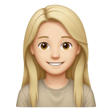 jeune cheveux long avec le sourire style européen sticker