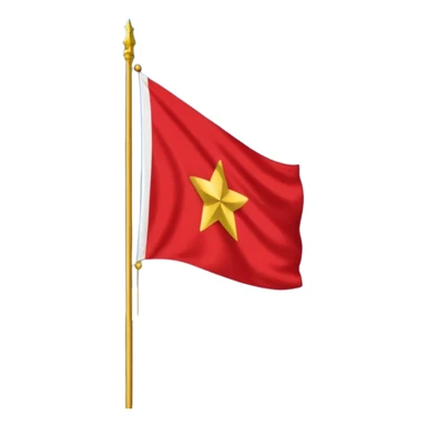 Bandeira do Pará em cor vermelho e um banco n vertical e uma estrela dourada no centro sticker