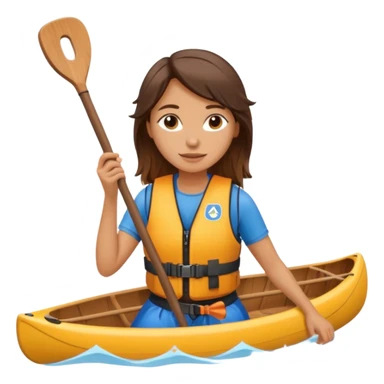 woman canoeist sticker