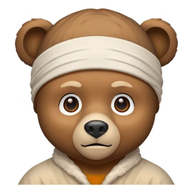 Сделай лицо медведя в белой дюраге sticker