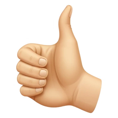 Thumbs up with a shortened or stumpy thumb  sticker