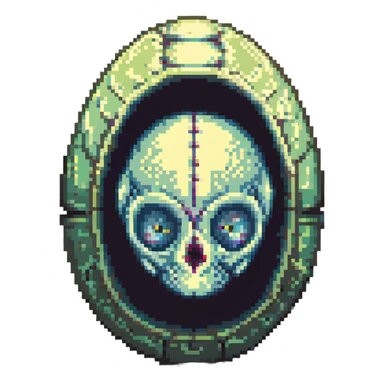 cranial, eye, MRI, SCAN, egg, embryonic, inside of glass egg, alien, eerie sticker