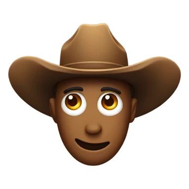 planet with face and cowboy hat sticker