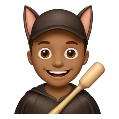 generate another one playing bat emoji sticker