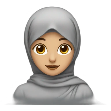 Gray cat Muslim female sticker